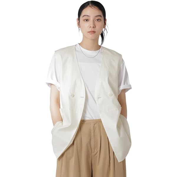 Amazon.co.jp: [ナノ・ユニバース] メランジドライ テーラード ダブル